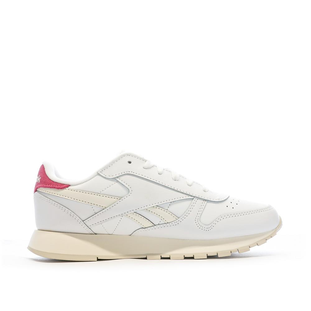 Baskets Blanches/Roses Femme Reebok Classic vue 2
