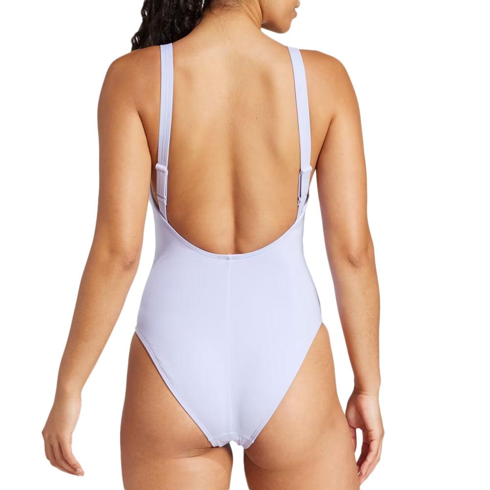 Damen Adidas Iconisea Badeanzug Violett Ansicht 2