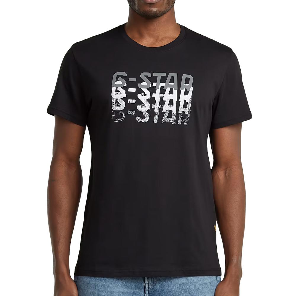Schwarzes Herren-T-Shirt von G-Star RAW, verwaschen günstig