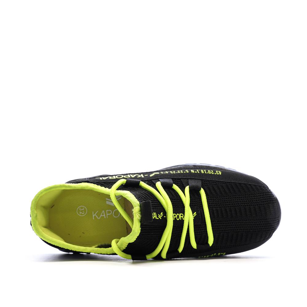 Baskets Noir/Jaune Garçon Kaporal Dofini vue 4