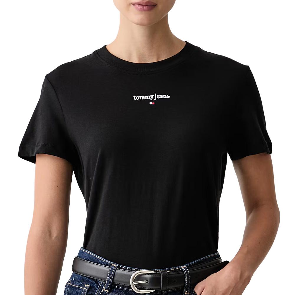Schwarzes Damen-T-Shirt Tommy Hilfiger Classic günstig