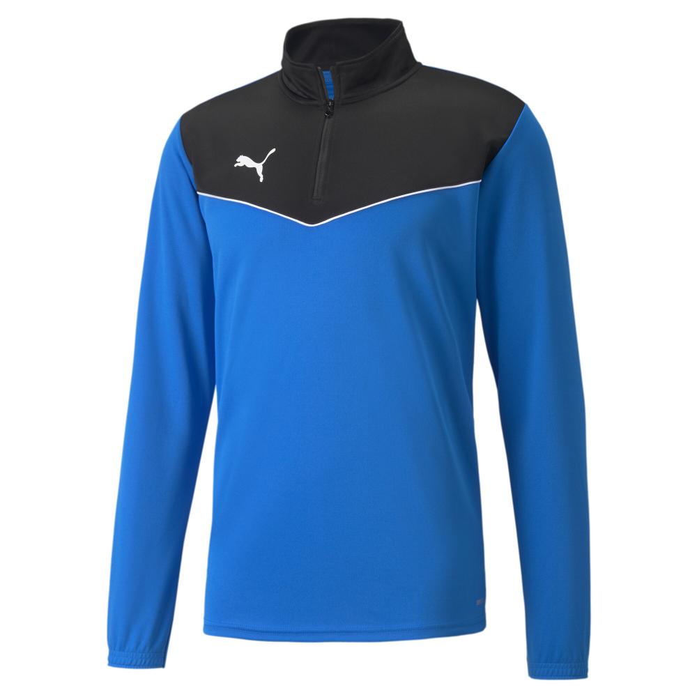 Men's Puma Indrise 1/4 Zip Sweat Top Black/Blue affordable