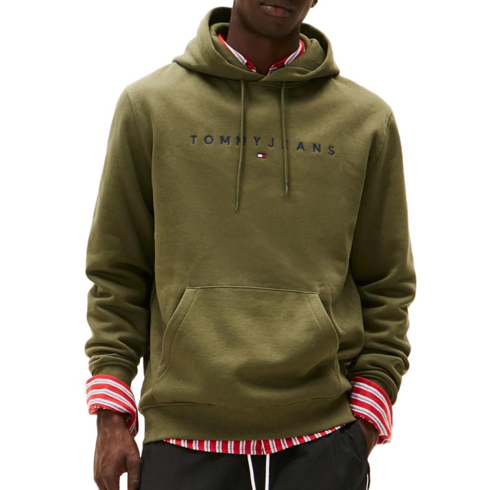 Sweat Kaki Homme Tommy Hilfiger Tjm Reg Linear pas cher