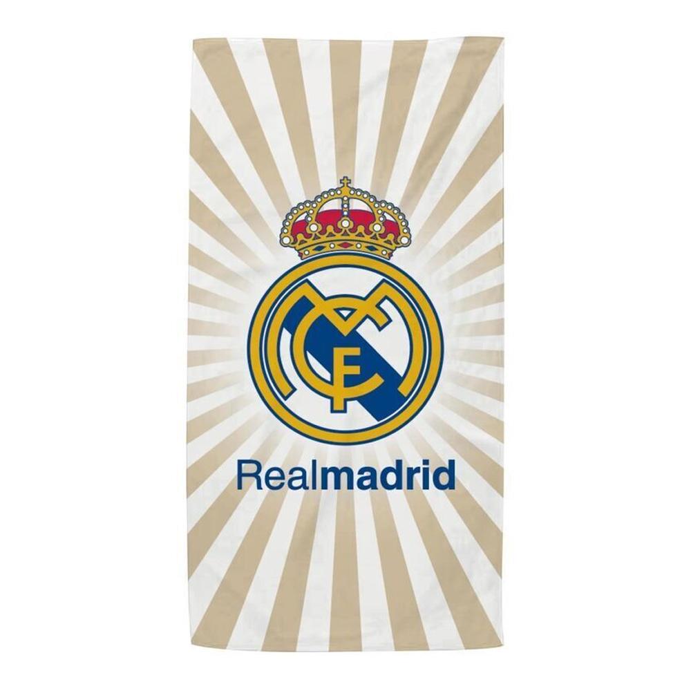 Real Madrid Beach Towel, Beige/White, 140 x 70 cm affordable