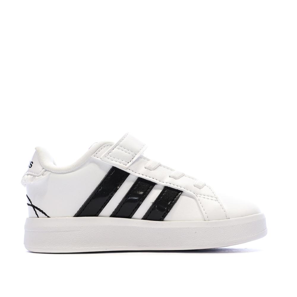 Adidas Grand Court 3.0 Mädchen Sneaker Weiß/Schwarz Ansicht 2
