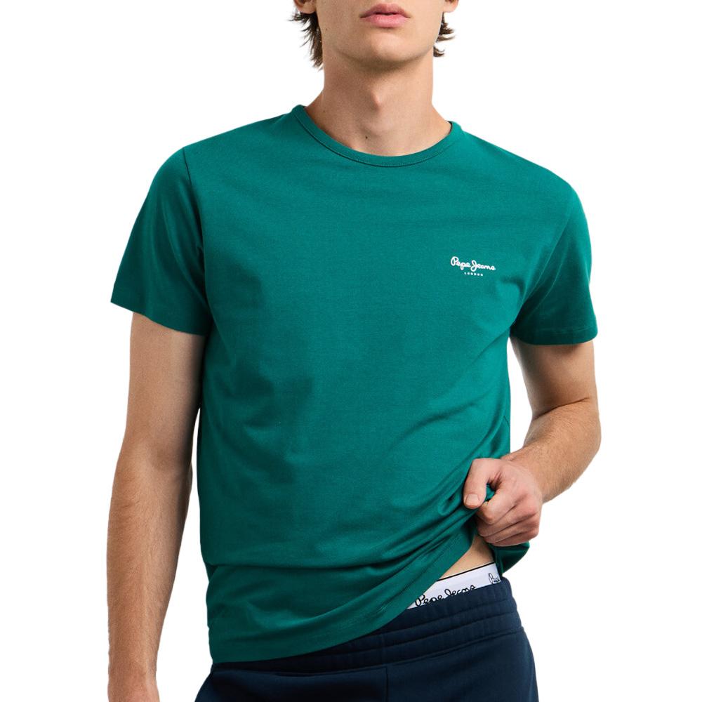 Camiseta verde para hombre Pepe Jeans Original Basic barato