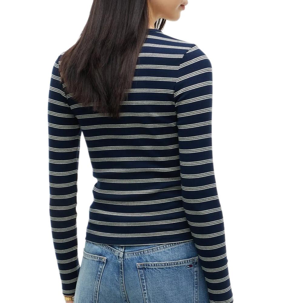 T-shirt Rayé Marine et écru Tommy Hilfiger Slim Essential vue 2