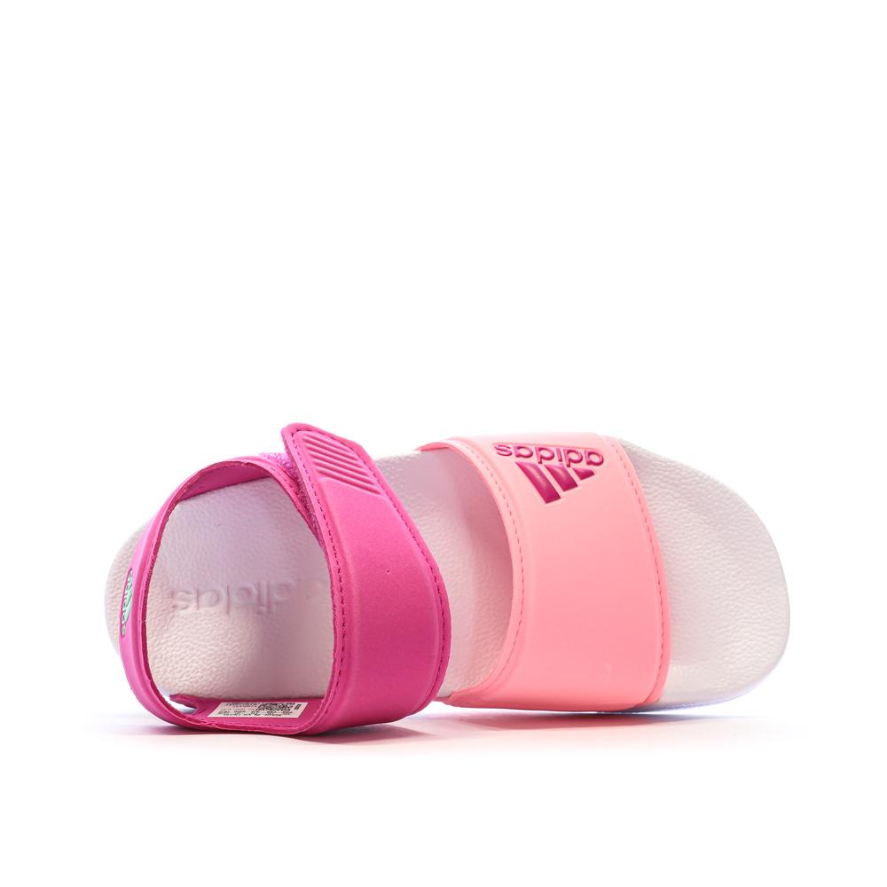 Adidas Adilette K Girls Pink/White Sandals Photo of the Espace des Marques %store% store - view of %key%