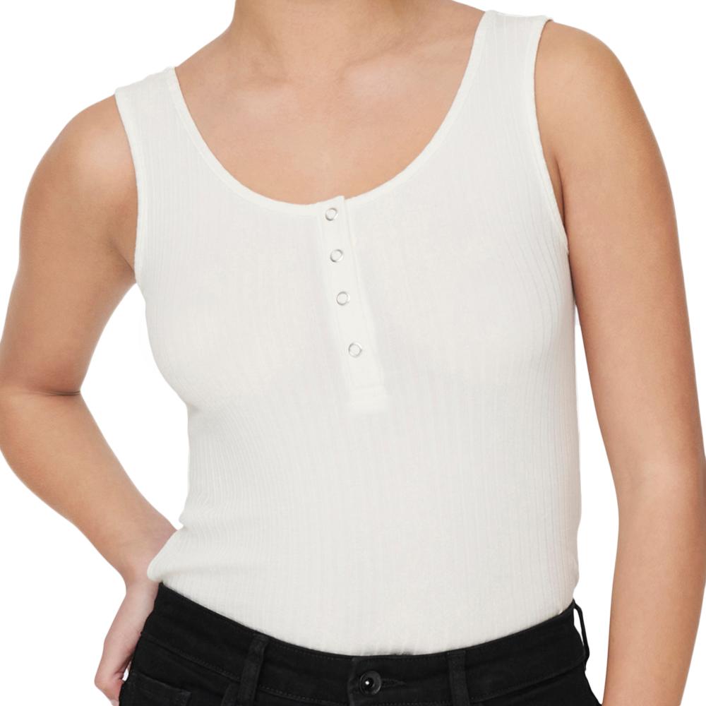 Women's ecru tank top JDY Fransiska affordable