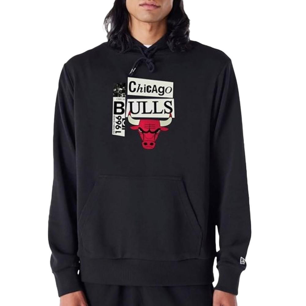 Sweat Noir Homme New Era Newspaper pas cher