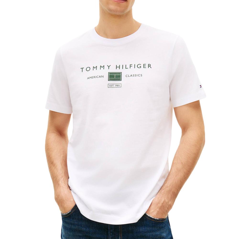 T-Shirt Blanc Homme Tommy Hilfiger Brand pas cher