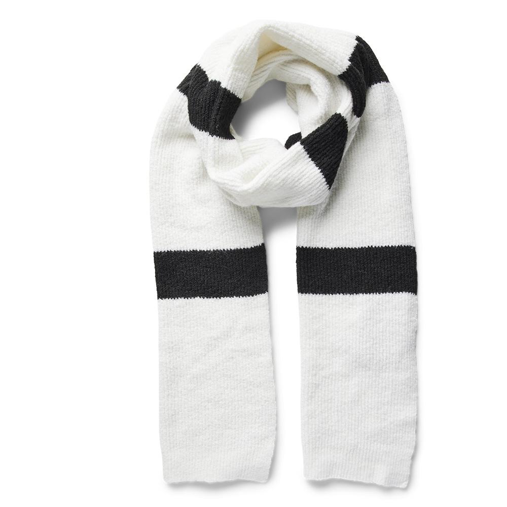 Weiß/Schwarz gestreifter Schal für Frauen Pieces Sana Scarf 17150468 günstig