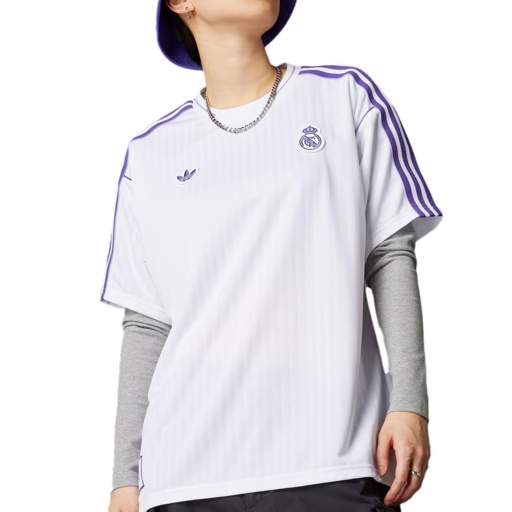 Real Madrid Lifestyle Jersey White/Purple Men's Adidas Icon affordable