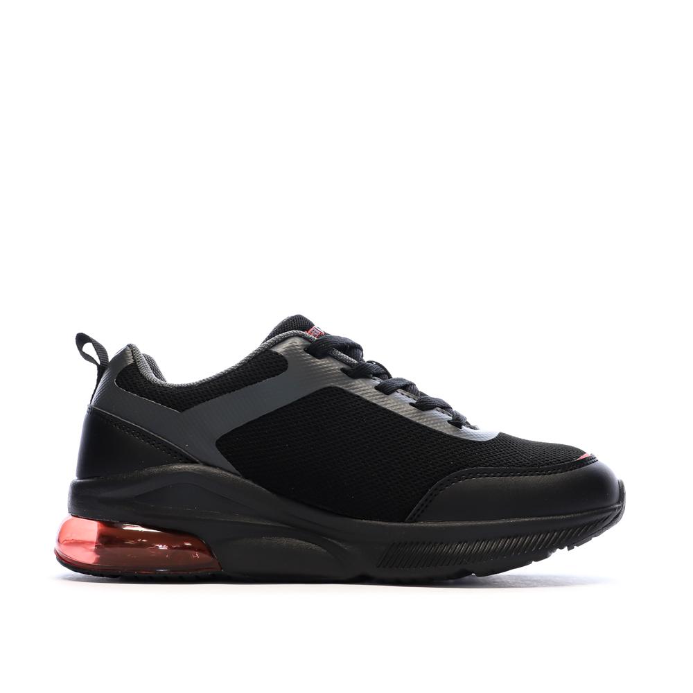 Schwarze/rote Sneakers mit Kappa-Logo von Pylos Ansicht 2