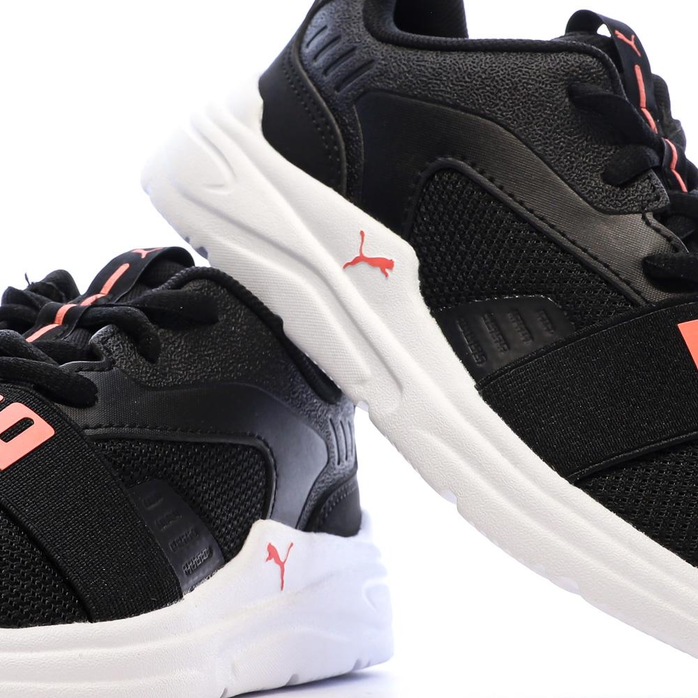 Schwarze/weiße/fuchsiafarbene Puma Soft Wired 2 Sneaker für Mädchen Ansicht 7