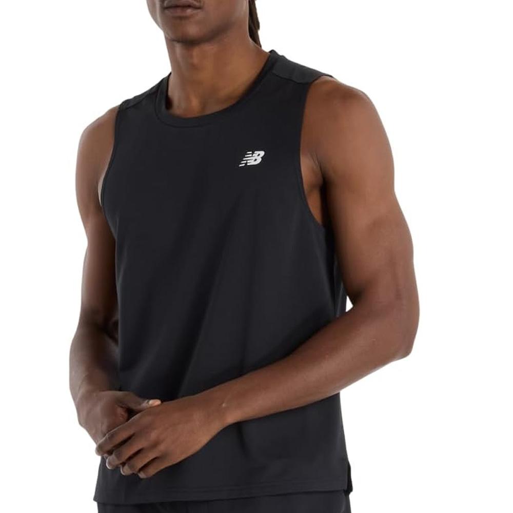 Camiseta sin mangas negra para hombre New Balance Sport Tank barato
