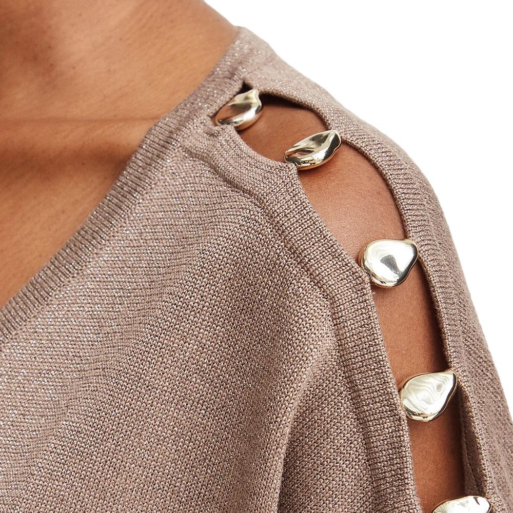 Pull Taupe Femme Morgan MRINGO vue 3