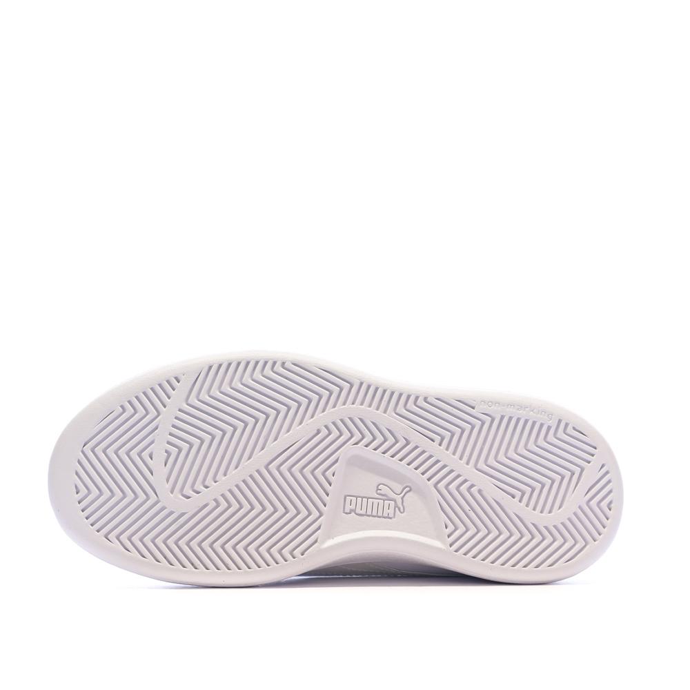 Baskets Blanches Fille Puma Smash 3.0 HoloS vue 5