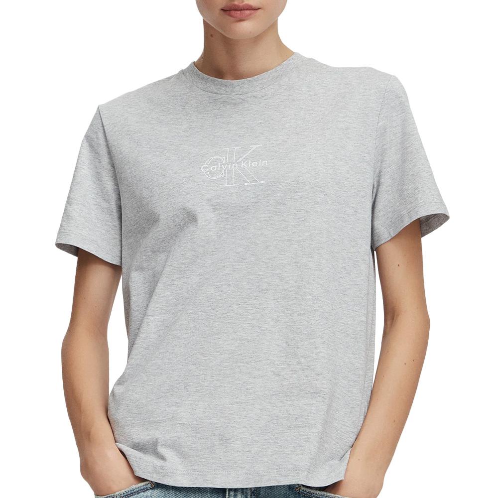 Camiseta gris de mujer Calvin Klein Classic Seasonal barato