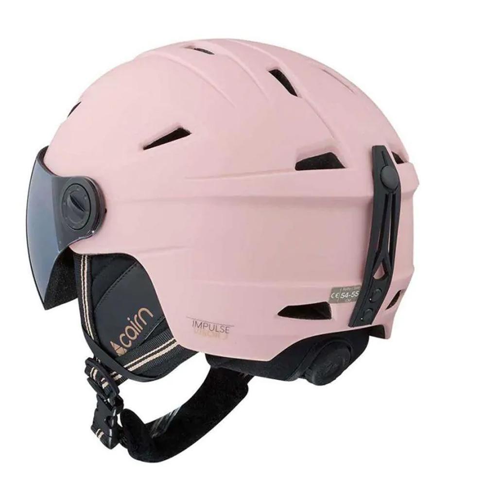 Casco de esquí rosa para mujer Cairn Impulse Visor Light ver 2