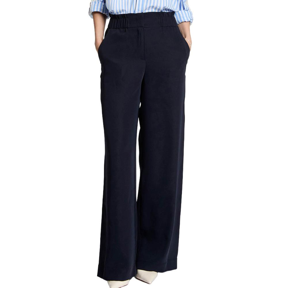 Pantalones fluidos azul marino para mujer Morgan PBIRD barato