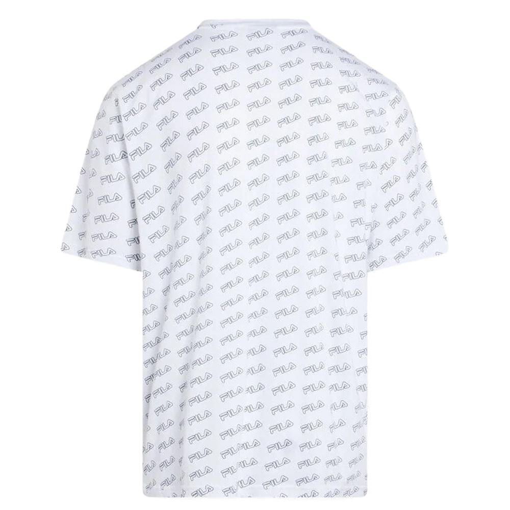 Camiseta Fila Flat Print Hombre Blanca ver 2