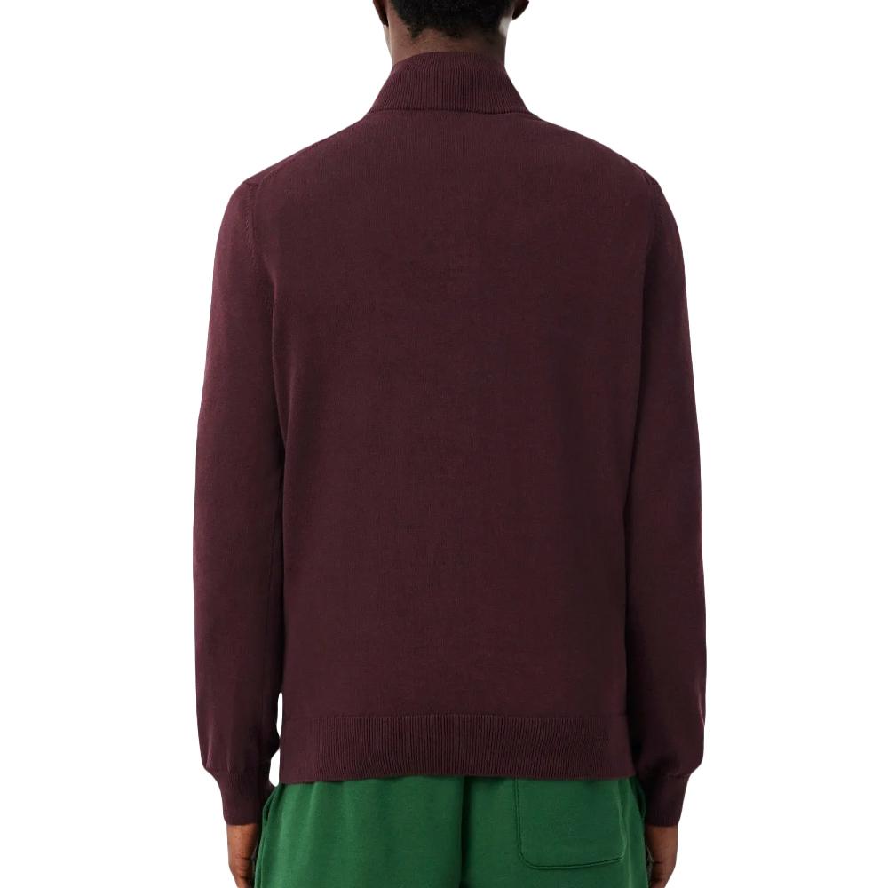Pull 1/4 Zip Bordeaux Homme Lacoste Regular vue 2