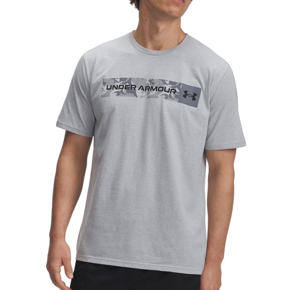Under Armour Men’s Light Grey Camo Chest Stripe T-shirt affordable