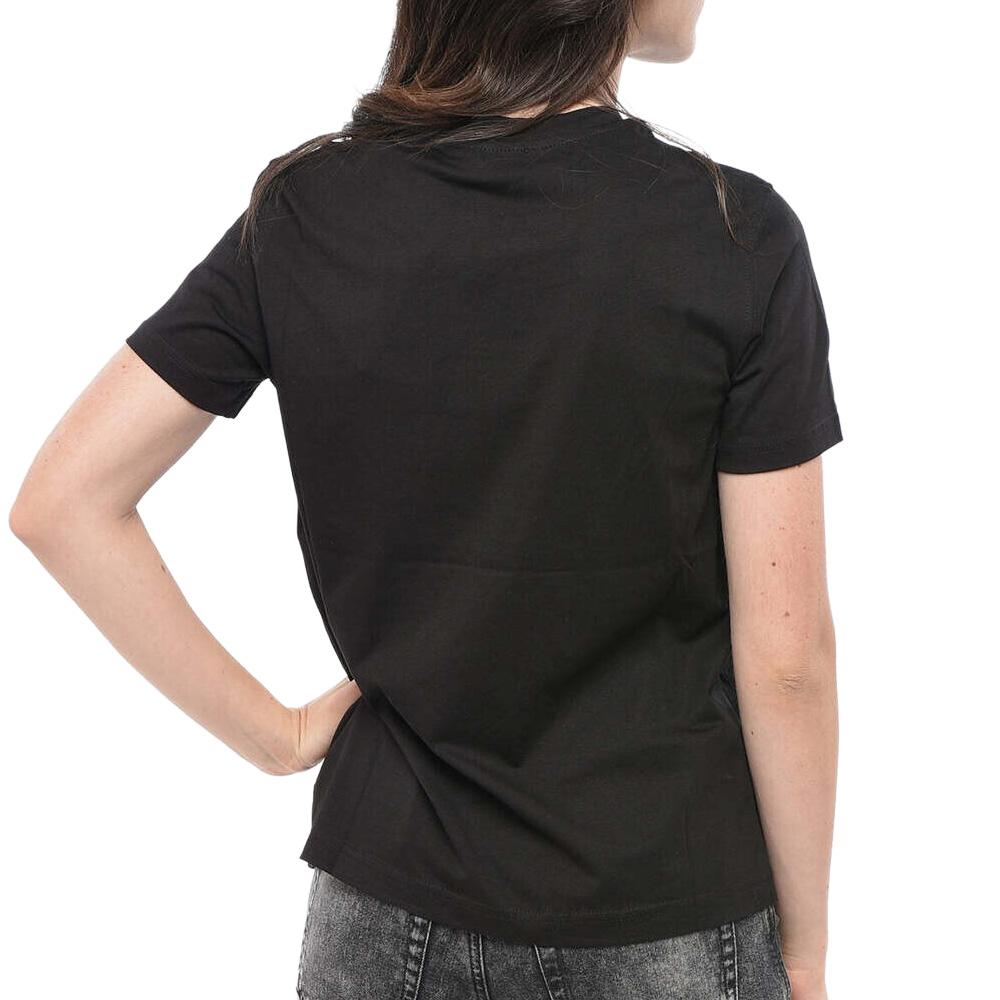 T-Shirt Noir Femme Diesel T-reg 53-d Maglietta vue 2