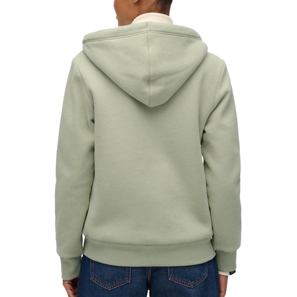 Sweat Zippé Vert Femme Superdry Borg vue 2
