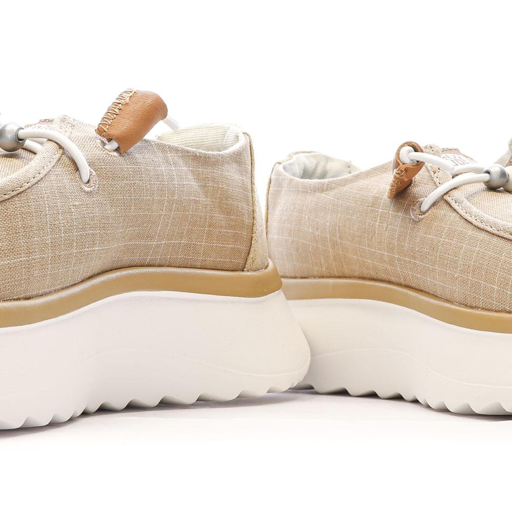 Zapatillas Mujer Hey Dude Wally Sport Mesh Beige/Oro ver 7