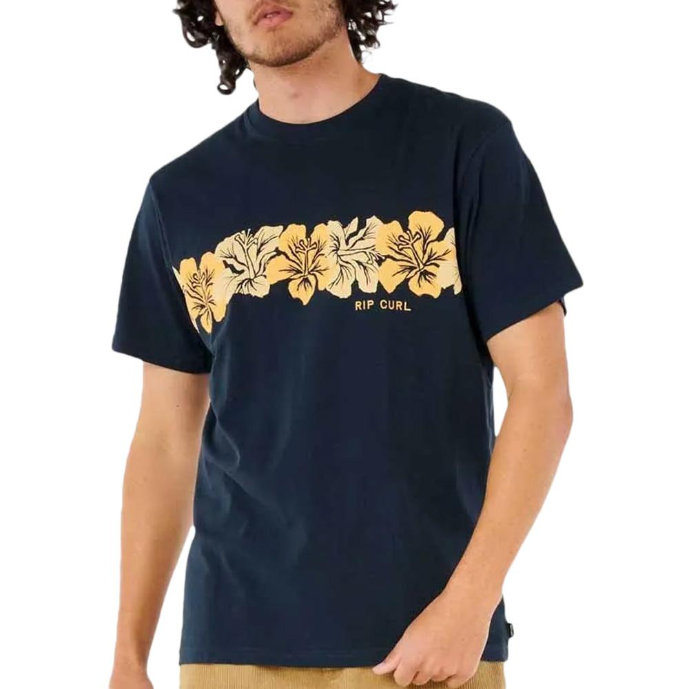 Camiseta Rip Curl Hibiscus Azul Marino, Hombre barato