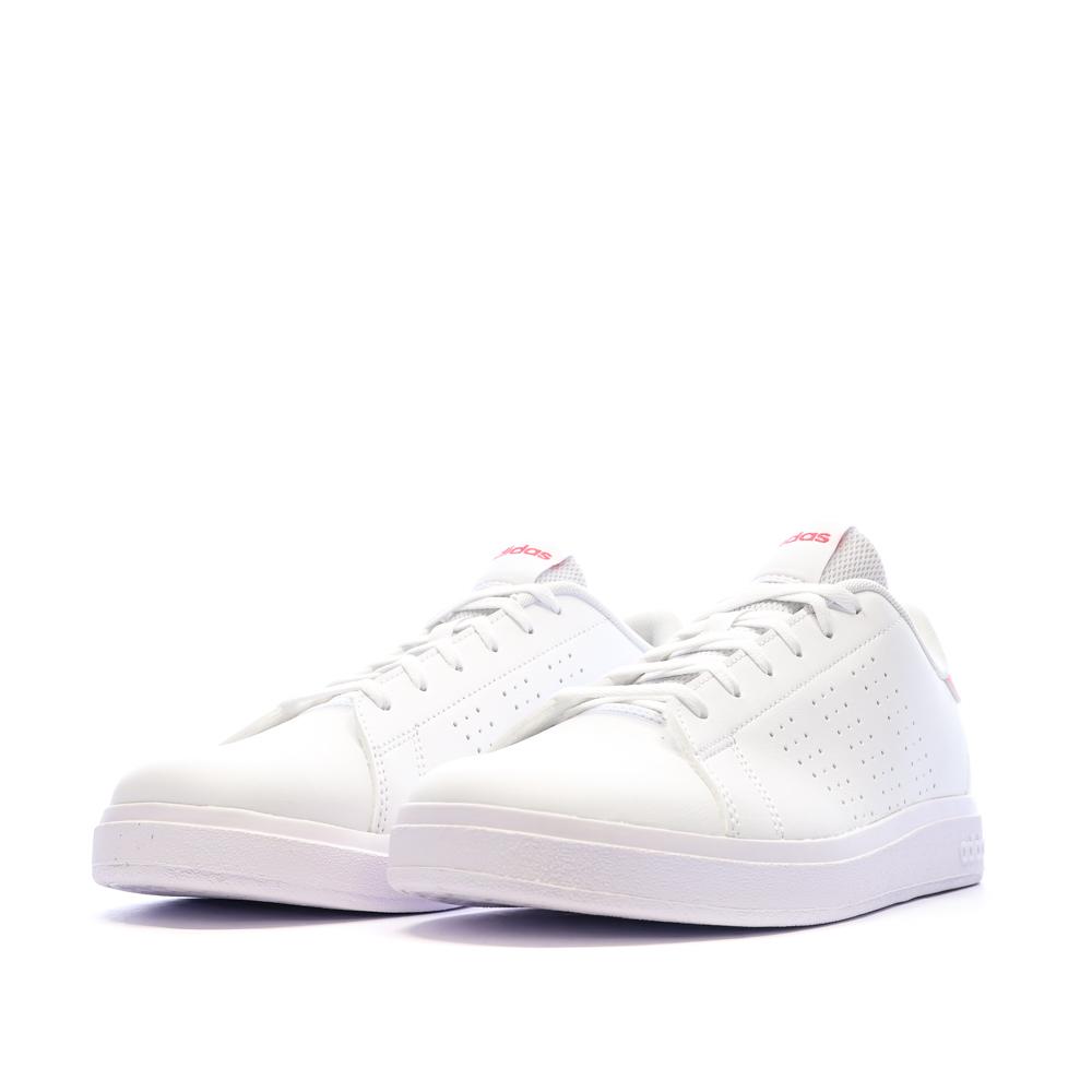 Zapatillas blancas/rosa para niña Adidas Advantage ver 6
