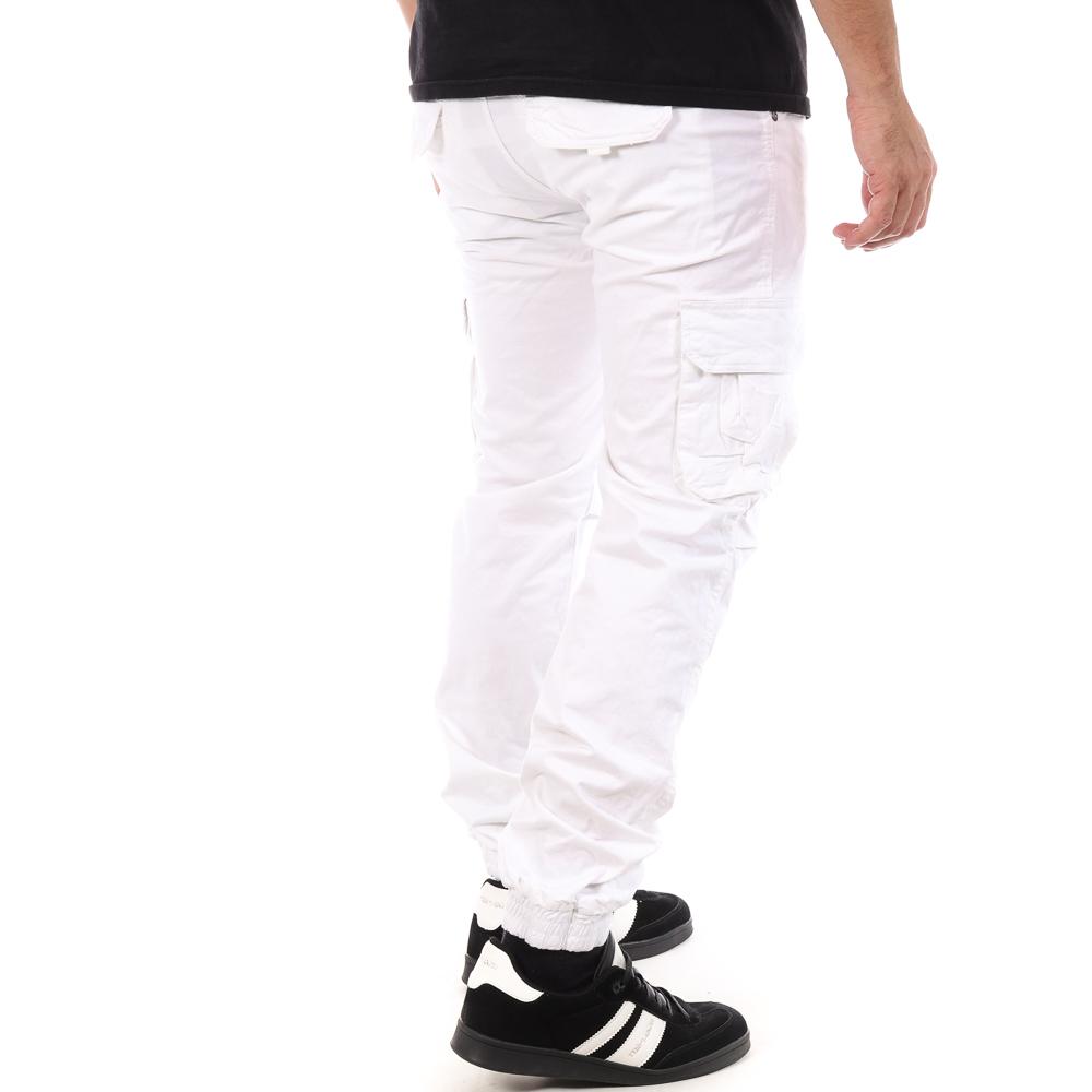 Pantalon Cargo Blanc Homme Paname Brothers Carlos vue 2