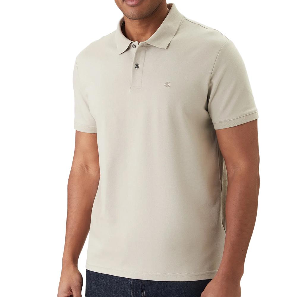 Polo Beige Homme Calvin Klein Jeans Refined pas cher