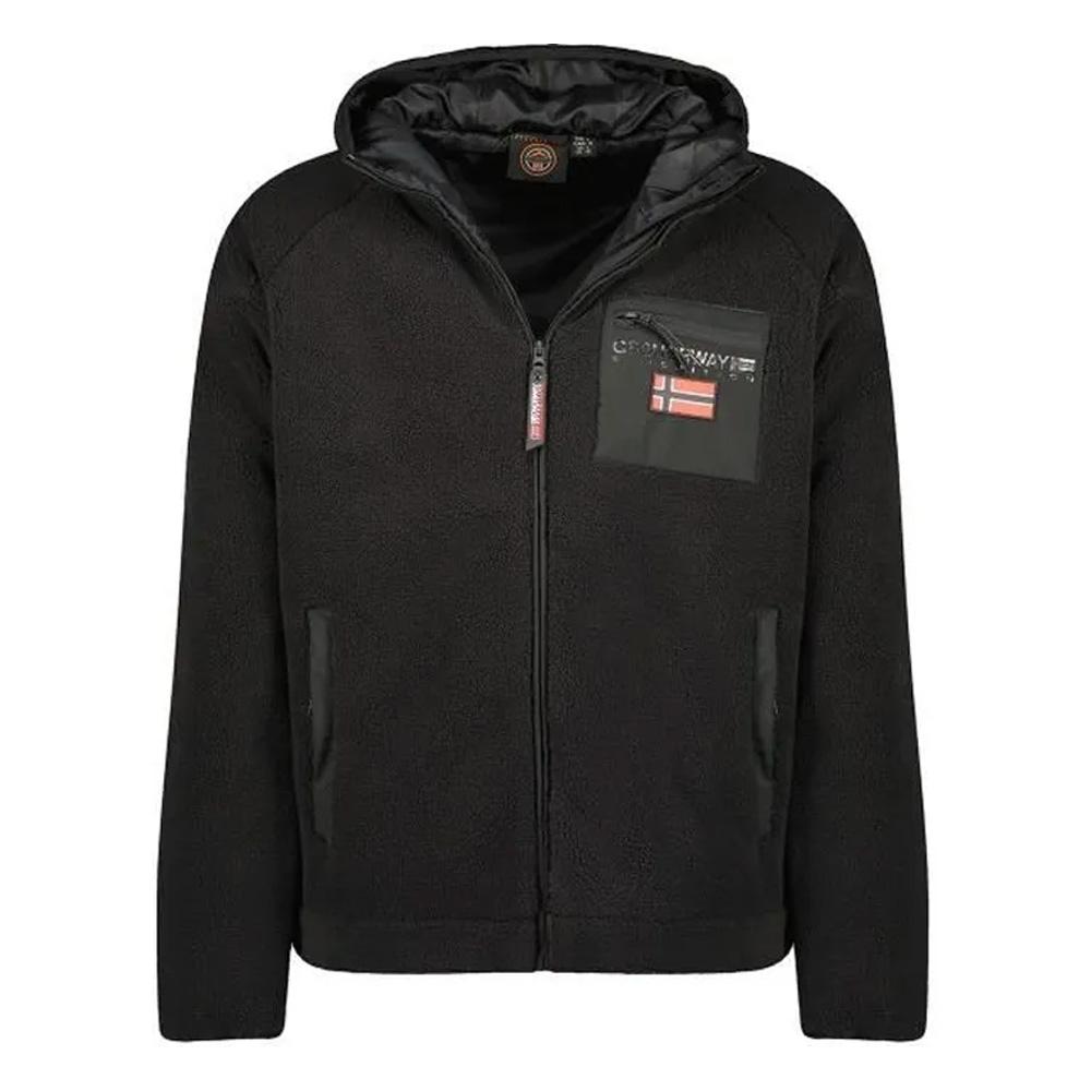 Chaqueta polar negra Geographical Norway Ureversible para hombre barato