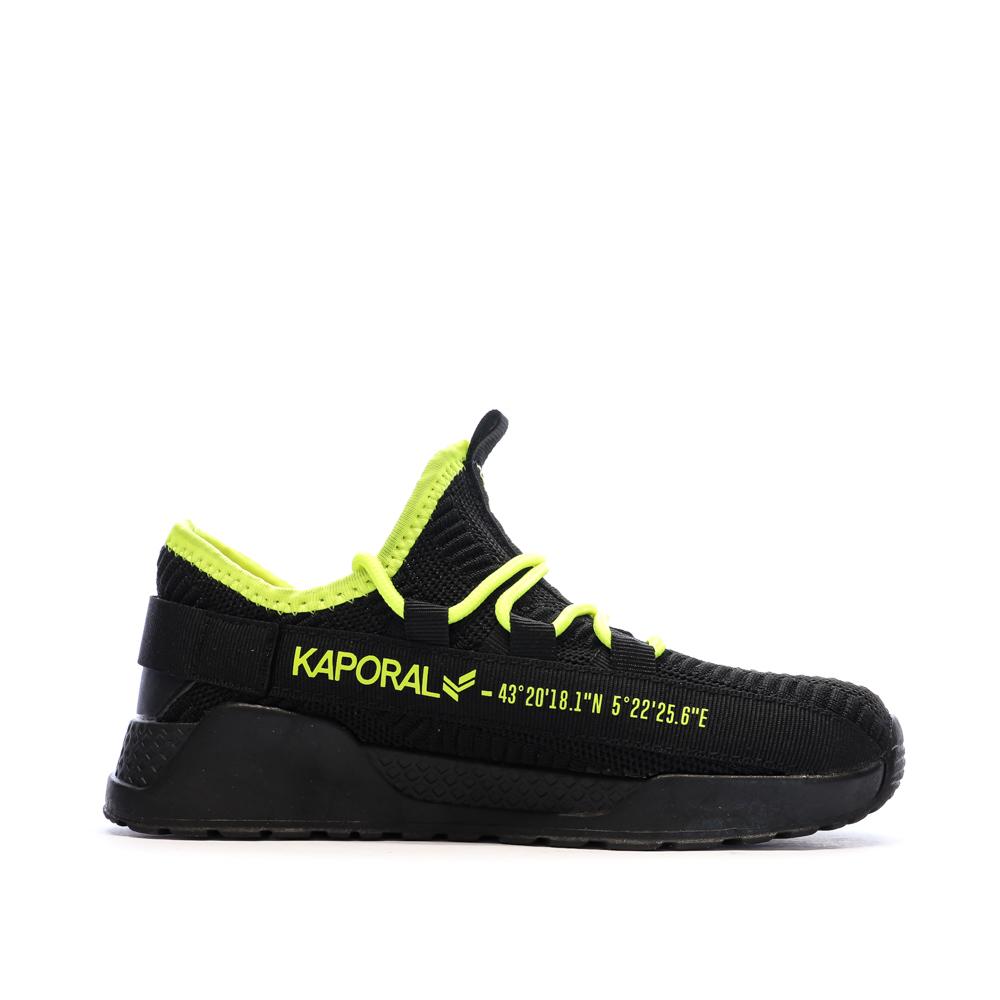 Baskets Noir/Jaune Garçon Kaporal Dofini vue 2