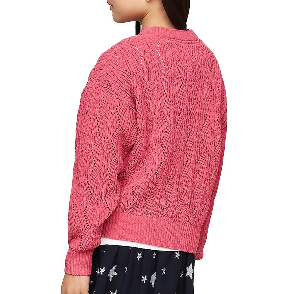 Tommy Hilfiger Chenille Pink Sweater Girl Photo of the Espace des Marques %store% store - view of %key%