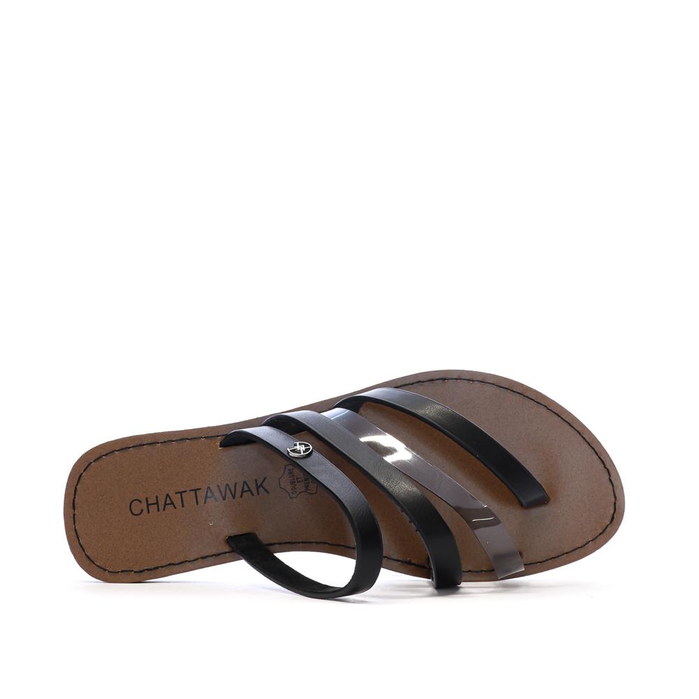 Sandalen Schwarz Frau Chattawak ROXANNE Ansicht 4