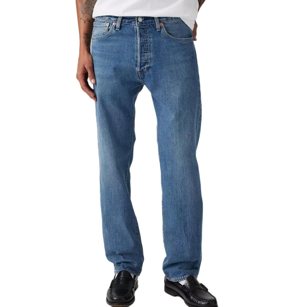 Jeans Mittelblau Mann Levi's 501 Levis Original Fit günstig