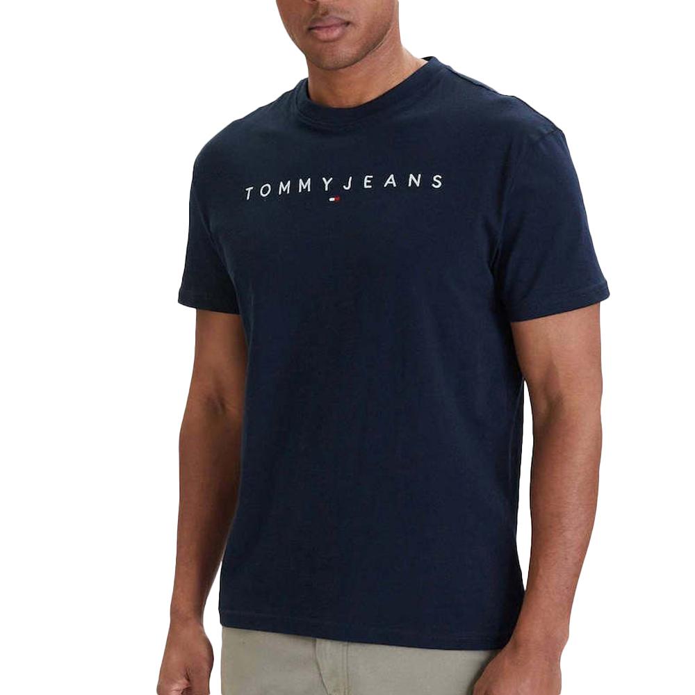 T-Shirt Marine Homme Tommy Hilfiger Reg Linearss pas cher