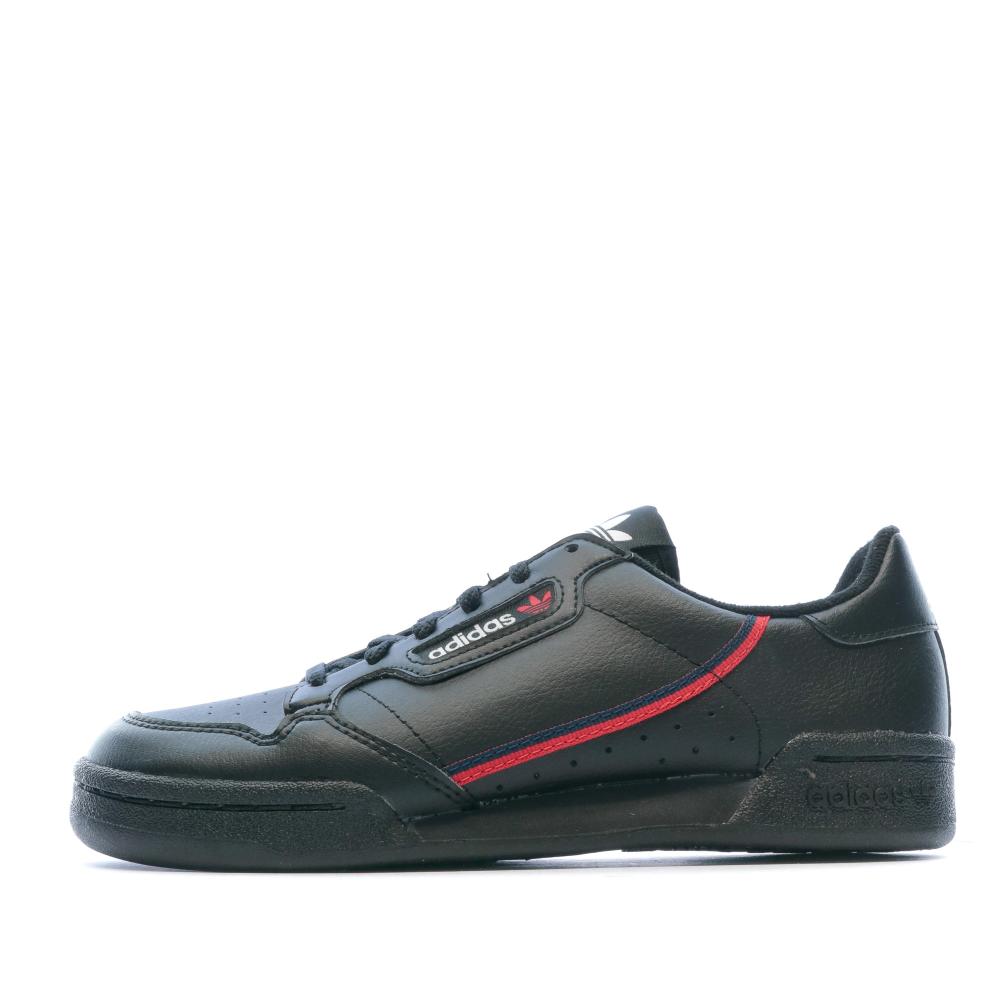 Baskets Noires Garçon Adidas CONTINENTAL 80 J pas cher