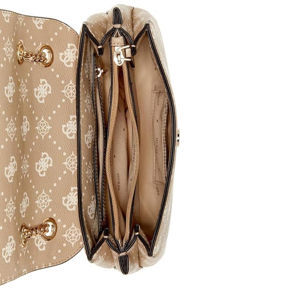 Bolso de bandolera beige para mujer Guess Silia ver 3
