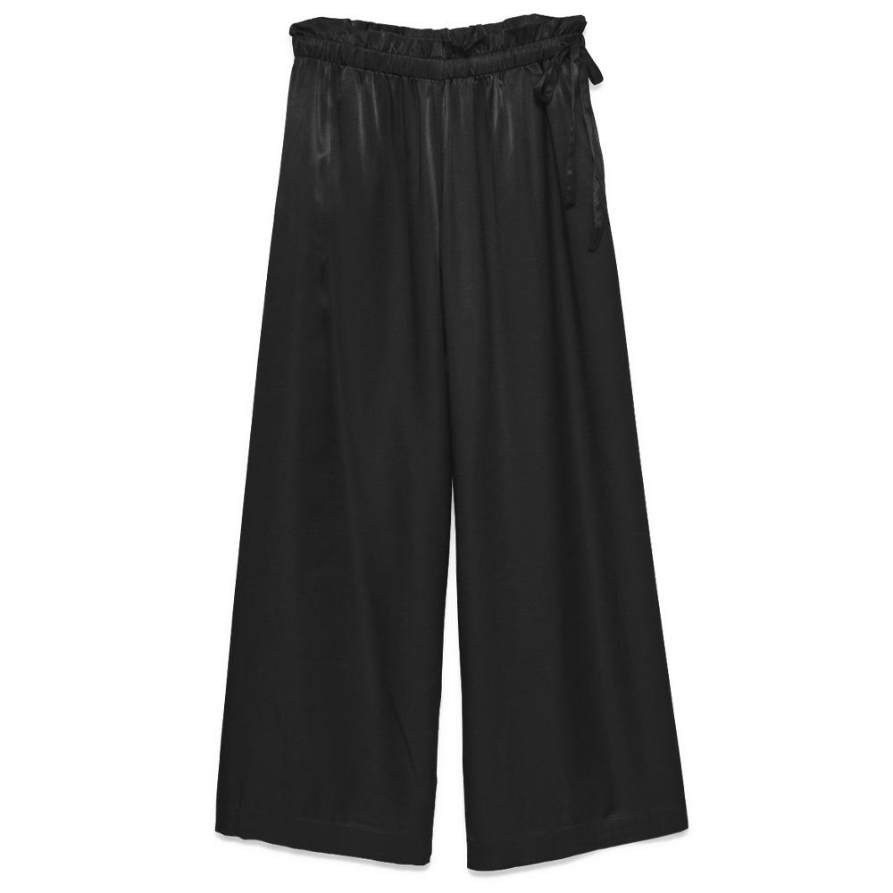 Pantalon fluide Noir Satiné Femme Vero Moda Charm pas cher