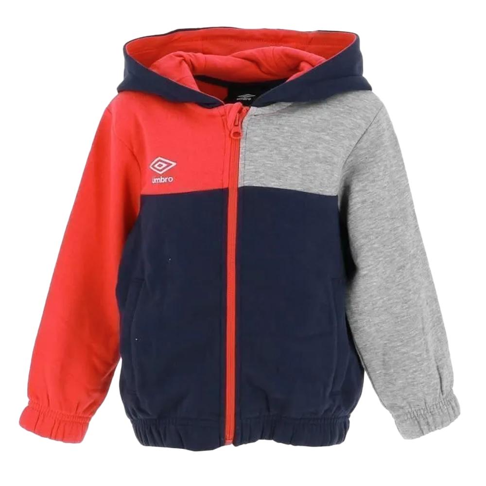 Umbro Boy's Gam Net Marine/Rot/Grau Sweatshirt mit Reißverschluss günstig