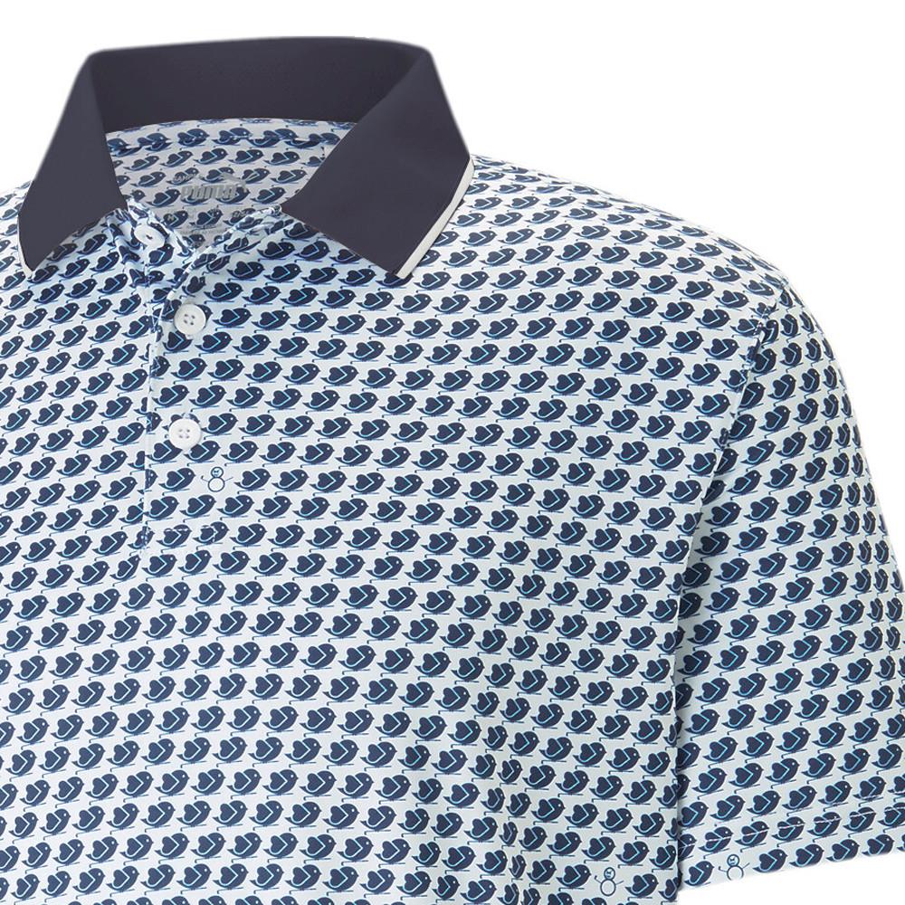 Puma Love Men's Golf Polo White/Navy Photo of the Espace des Marques %store% store - view of %key%