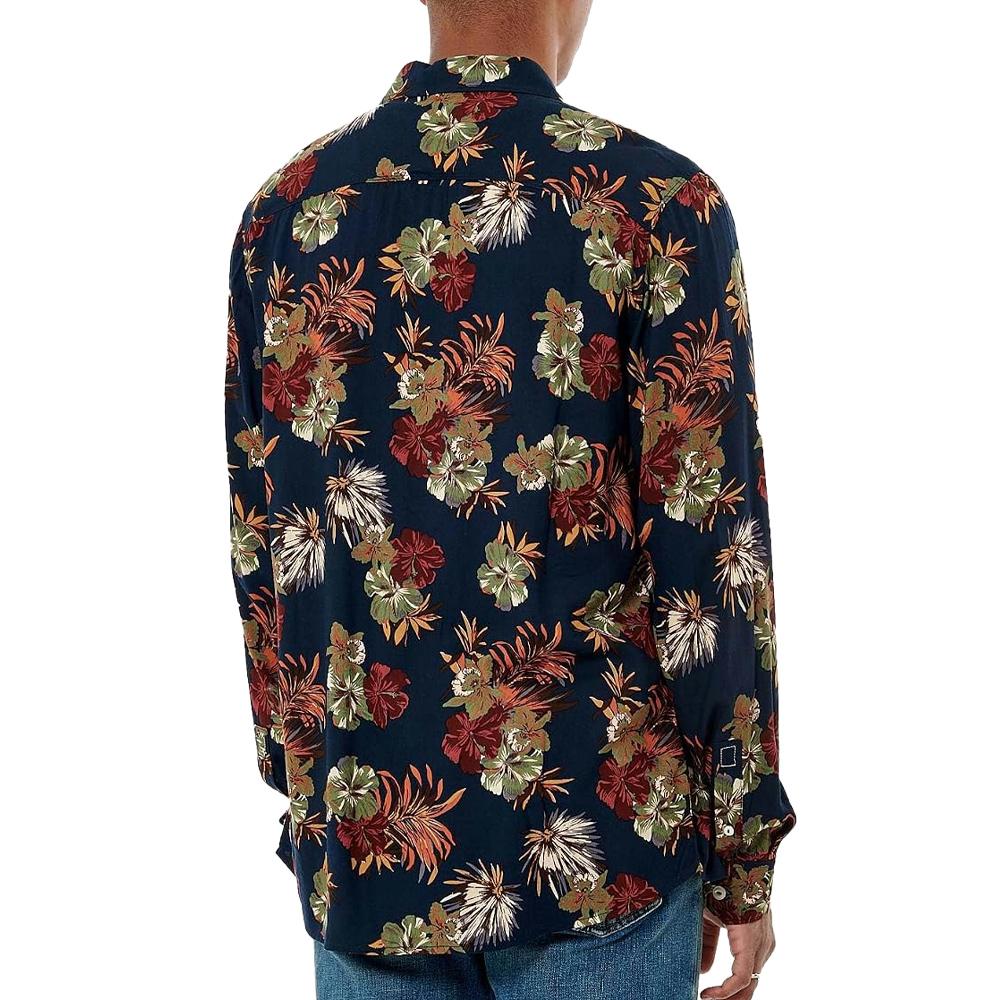 Camisa azul marino/burdeos para hombre Kaporal COOL ver 2