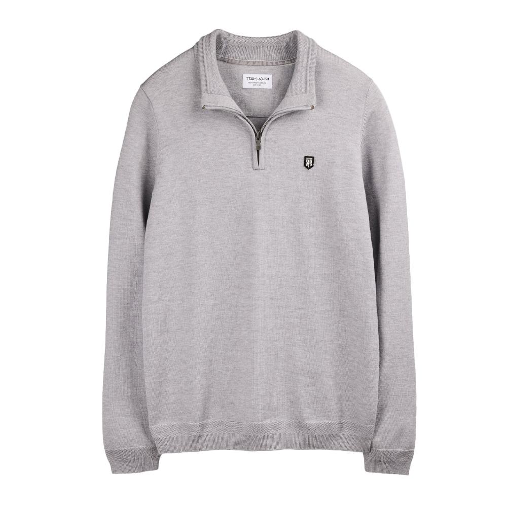 Pull zippé Gris Homme Teddy Smith Marty 2 pas cher