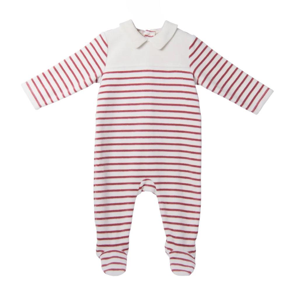 Pijama bebé blanco/rojo Elle est ou la mer Jama barato