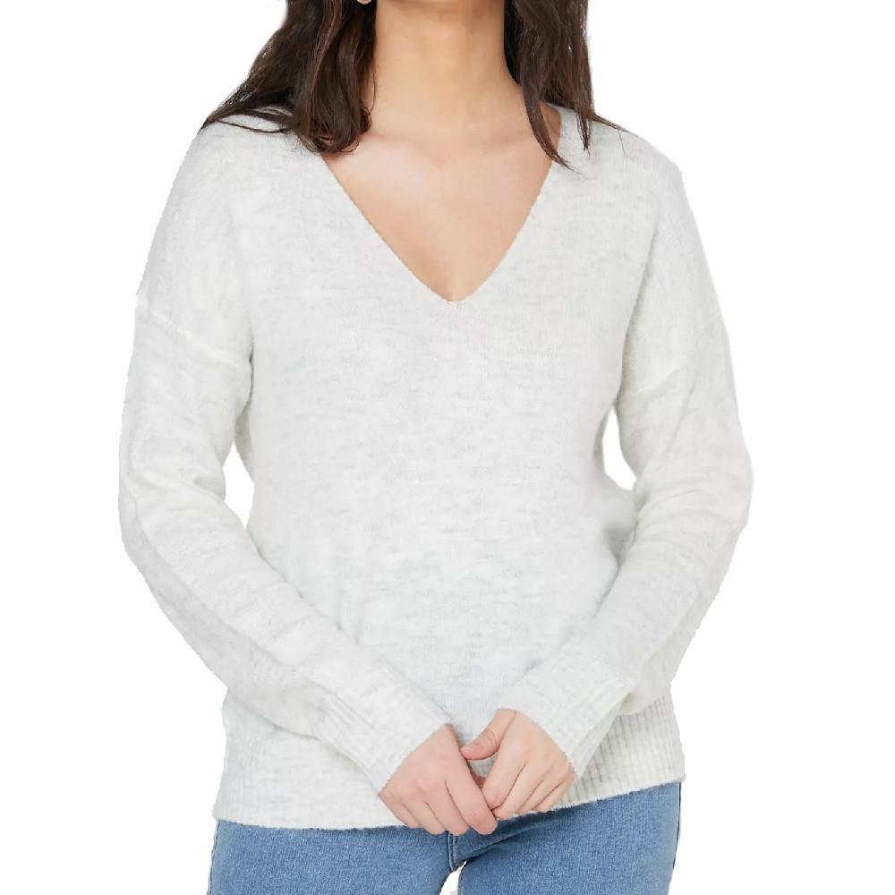 Pull Gris clair femme Jacqueline de Yong Elanora pas cher